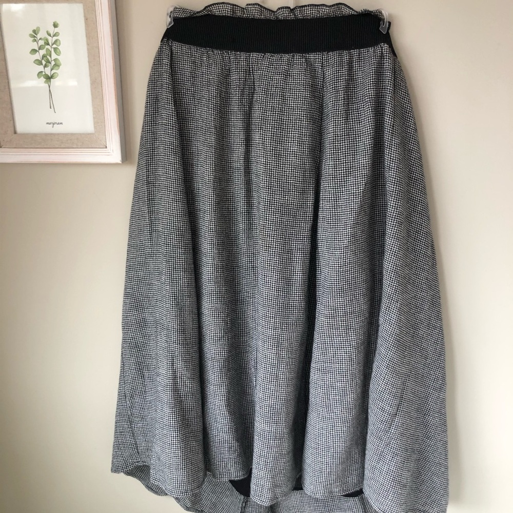 Zara Gingham Midi Skirt